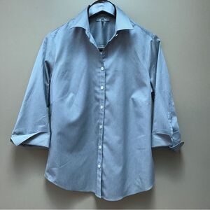 Hinson Wu Becky Shirt Womens Tahitian Pearl White Luxe Cotton Top